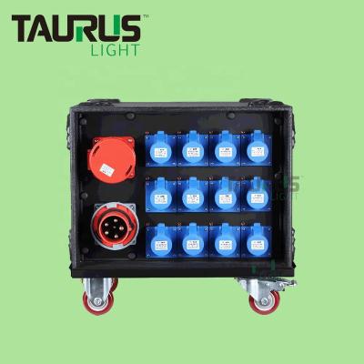 China 12x16A ECO 3pin Output CEE Waterproof Power Box Stage 12 Channel Light Power Distribution Box for sale