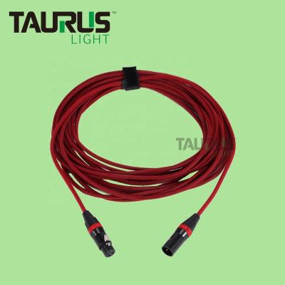 China Custom DMX Stage 3pin 5Pin XLR In Braided Power DMX 3 Pin Cable for sale