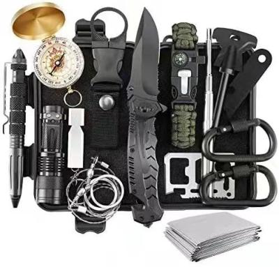 China Outdoor Camping Hike Removal JK-H-018 13 In One Customize Multi Function Emergency Fishing Outdoor Camping Hunting Earthquake Survival Kit for sale