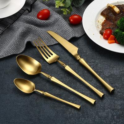 China Viable royal matte thin waist cutlery set cubiertos stainless steel 304 (18/10) for sale