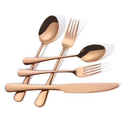 China Sustainable Reusable High Quality Flatware Set 5pcs Stainless Steel Dining Table Set for sale