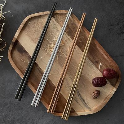 China Metal Viable Luxury Titanium Logo Japanese Chinese Chopsticks Set With Box Case Wedding Gift OEM Manufacturer for sale