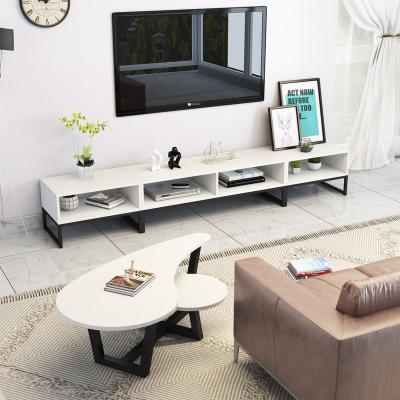 China (Other)Factory Direct Adjustable Modern Living Room TV Stands Single TV Stand And Coffee Table Set for sale