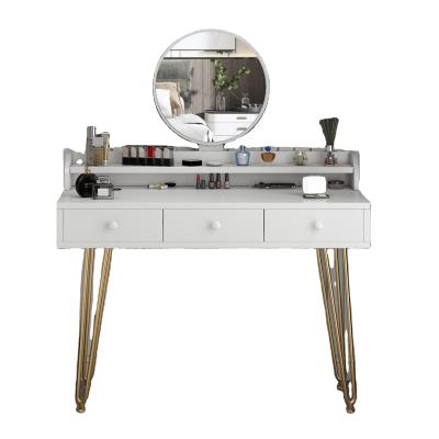 China Luxury Makeup Table Mirror Desk Drawer Bedroom Dresser for sale