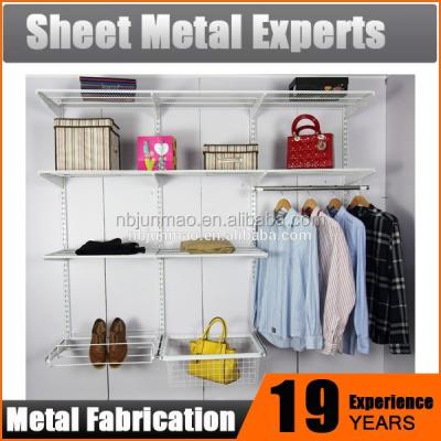 China New Adjustable Corrosion Protection Metal Shelf Storage Rack Wardrobe Units Warehouse Storage Shelf for sale