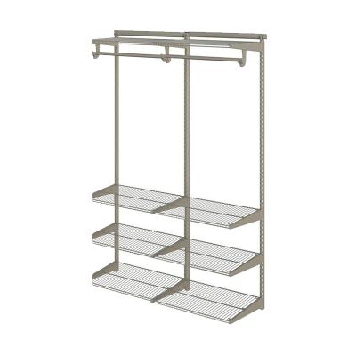 China Simple Modern European Popular Metal Closet System Folding Clothes Rack Garment Storage Organizer for sale