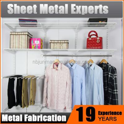 China Wall Mount Closet System Metal Wardrobe Customized Wardrobe Walk In Closet Space Saving Home Furniture 2 for sale