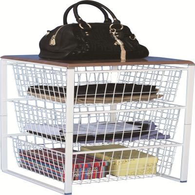 China Workable Metal Laundry Hamper Organizer Rack Pull Out Wardrobe Rail 700mm for sale