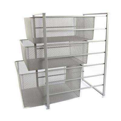 China Kitchen Organizer Metal Slide Home Sustainable Wire Locker Drawer for sale