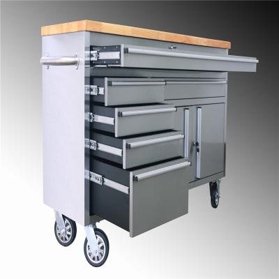 China Garage Metal Storage Tool Chest Trolley Rolling Tool Cabinet With Side Door for sale