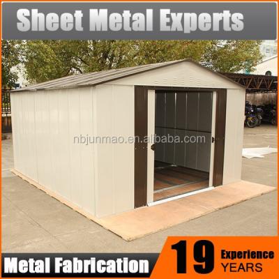 China Easily Assembled Durable Metal Garden Shed , Porcelain Metal Flat Pack Garden Sheds for sale