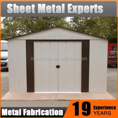 China Easily Assembled Low Cost Movable Steel Shed Metal Shed Outdoor Garden Yard Shed Waterproof Steel Frame House for sale