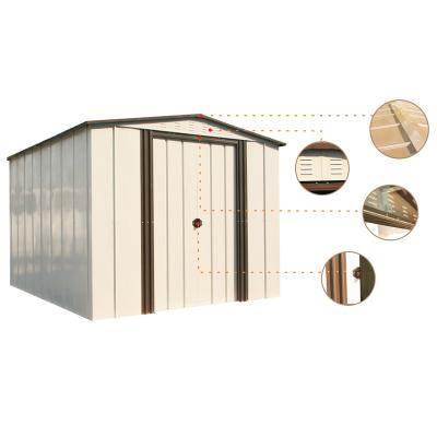 China Easily Assembled Practical Ningbo Jummao Style Metal Garden Shed With Plastic Connector 6*9 Inch for sale