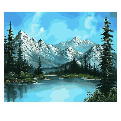 China Home decoration; gifts ; Wedding Decoration 50x40cm Digital Painting Lake Picture DIY Artwork Factory Direct Sales for sale