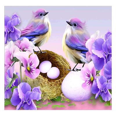 China Home decoration; gifts ; Wedding Decoration DIY Decorative Painting Round Full Diamond Embroidery Flower and Bird 5D Diamond Painting Kit for sale