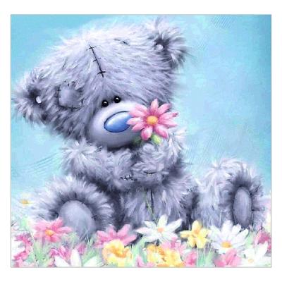 China Home decoration; gifts ; Wedding Decoration DIY Canvas Crafts Round Full Diamond Embroidery Fabric Bear 5D Diamond Painting Kit for sale