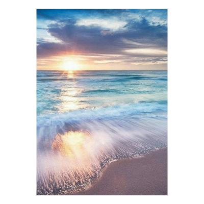 China Modern Mosaic Crafts DIY Seaside Landscape Painting Around Diamond Embroidery Kit 5D Diamond Painting Sunny Beach for sale