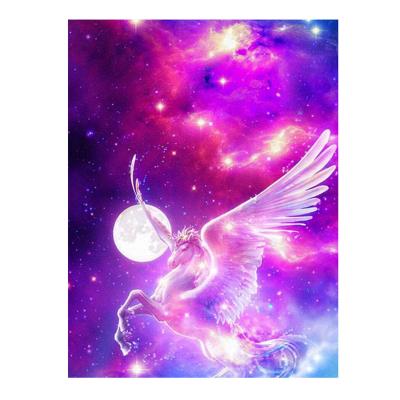 China Home decoration; gifts ; wedding decoration around the night sky full diamond landscape 5D diamond painting unicorn DIY embroidery kit mosaic canvas artwork for sale