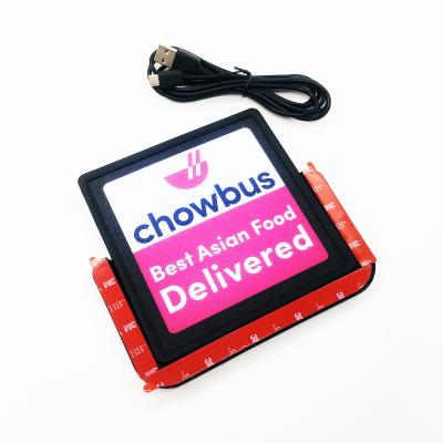 China LED Lighting LED Signs with Bright LED Lights for Food Delivered Wireless Removable USB Car Rechargeable for sale