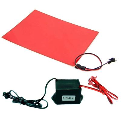 China Customized ultra-thin and flexible EL backlight in red light with DC12V inverter A5 for sale