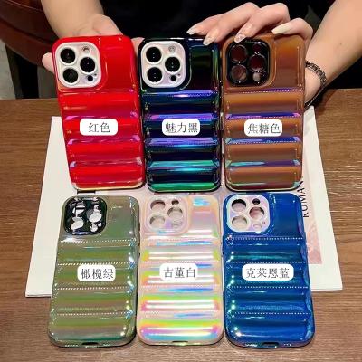 China Shockproof Suitable for iPhone 11 12 Max Cell Phone 13pro Case Down Jacket Air Cushion Drop Proof Cell Phone Case iPhone 13 Case for sale