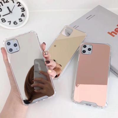 China Hot Sale Makeup Mirror Shockproof Mobile Phone For Girls Woman Stylish Mirror Case Back Cover Shell for sale