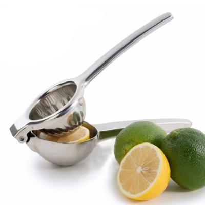 China Factory Direct Sale Food Grade Kitchen Metal Stocked Mini Stainless Steel Silver Lemon Hand Press Custom Squeezer for sale