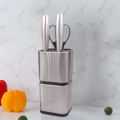 China Modern and stylish home viable for kitchens universal knife holder ventilated and rustproof stainless for sale