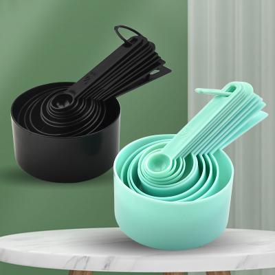 China Viable Wholesale Factory Price 10 Pieces Cooking Kitchen Baking Tools Digital Plastic Measuring Cups And Spoons Set for sale