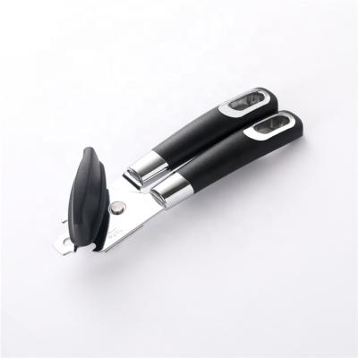 China Stocked Kitchen Utensils Food Grade Stainless Steel Hot Selling Multifunctional Black Portable Manual Can Opener for sale