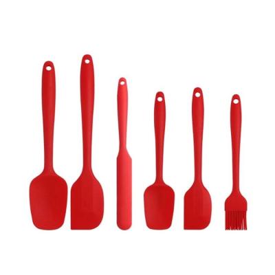 China Kitchenware Stocked Home Office Kitchen Accessories 6 Pieces Baking Baking Tools Silicone Kitchen Utensil Set for sale