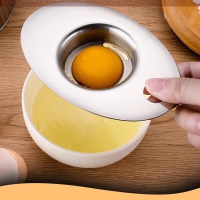 China Viable Egg Separators Premium Kitchen Tool Accessories Durable Silvery Egg Yolk Separator 304 Stainless Steel Egg Yolk Separator for sale