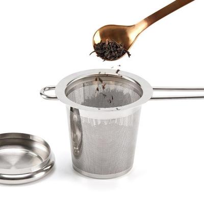 China Wholesale Viable Fine Mesh Strainer Loose Leaf Stainless Steel Food Grade Teapot With Double Handle for sale