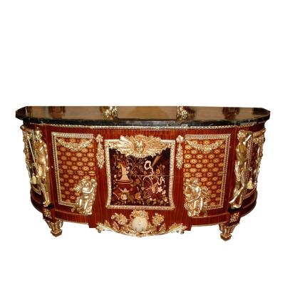 China European style luxury European style full custom design furniture entrance cabinet pure copper gilded furniture DF0889 for sale