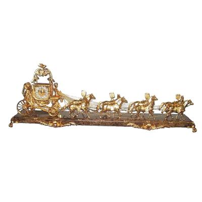 China Customized Durable Complete Pure Copper Golden Horse Furniture Luxury Design Decorative Furniture for sale