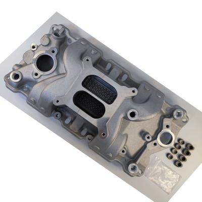 China Customizable Small Block Chevy Hurricane Single Board Computer V8 High-Performance Aluminum Dual-Stage Intake Manifold Polished Satin Black for sale