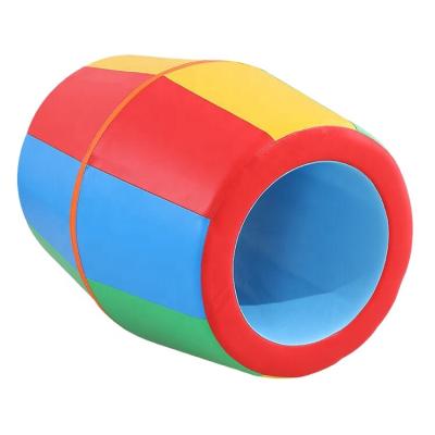 China Eco-friendly Rainbow Cylinder Climbing Tunnel Kids Soft Play Indoor Playground Equipment for sale