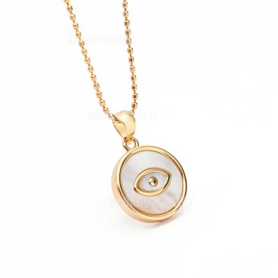 China Famous Handmade Jewelry Fashion Branded Designer Inspired Natural Gemstone Eye Necklace For Women Gold Jewelry for sale