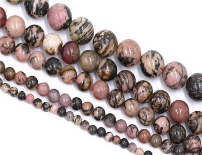 China Jewelry Making 2021wholesale DIY Beading High Quality Jewelry Natural Rhodonite Stone Beads Loose Strand Beads for sale