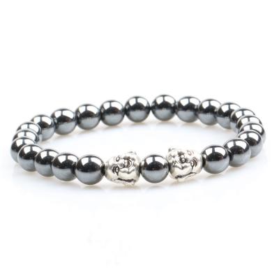 China CLASSIC 8mm Healthy and Fashionable Hematite Stone Beads Buddha Bracelet for sale