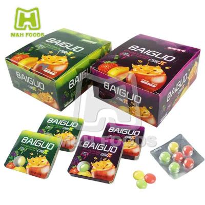 China Halal Colorful Fruity Round Chewing Gums CG1082 for sale