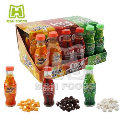 China Fruity square chewing gum packaged in coke bottles CG0071 for sale