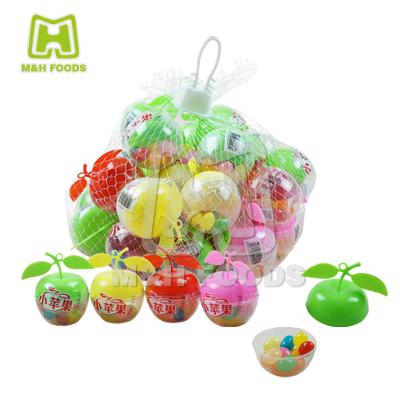 China 12g Full Size Small Apple Shaped Bottle With Fruity Jelly Bean Candy Mix for sale