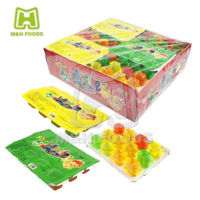 China 12pcs Normal Mini Cube Jelly Pudding Fruity Colorful Halal for sale