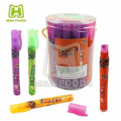 China Pen Shaped Pencil Liquid Sugar Fruit Spray Candy LC0150 for sale