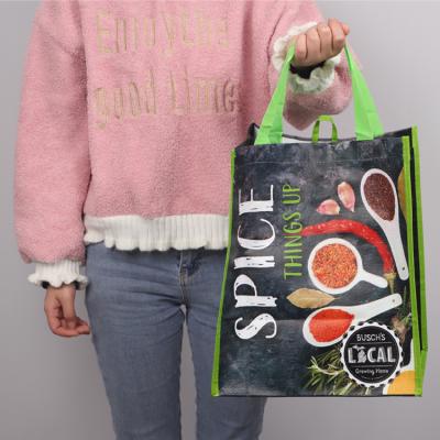 China Eco-Friendly China Supplier Direct Folding Sales Promotion Custom Recycle Polyester Grocery Supermarket Foldable Reusable Shopping Bags for sale