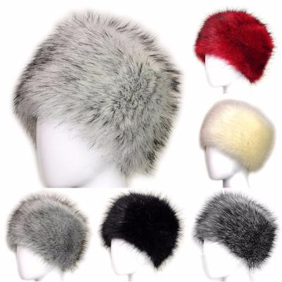 China 2021 Winters Plush Faux Fox Fur Custom Outdoor Bucket Dome Warm Hat For Women for sale