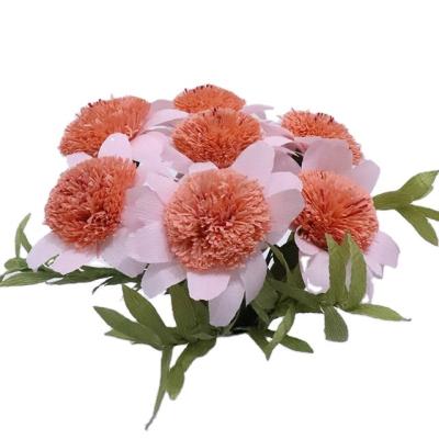 China 2021 Party China Paper Flowers Artificial Bouquet Daisy Wedding Home Office Window Paper Box Decor for sale