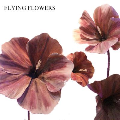 China Wedding Party Foam Artificial Giant Hibiscus Flowers Wedding Fashion Window Display Flowers for sale