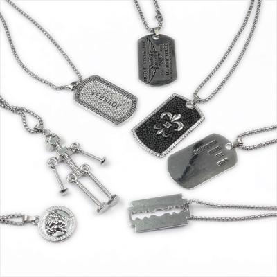 China Wholesale Punk Stainless Steel DIY Necklace Stainless Steel Pendant Necklace Custom for sale